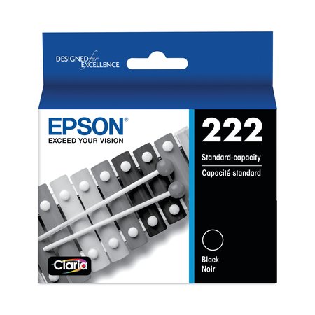 EPSON T222 Claria Ink, 165 Page-Yield, Black T222120S
